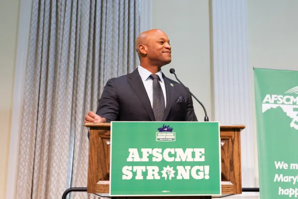 Maryland Governor Wes Moore addresses AFSCME members