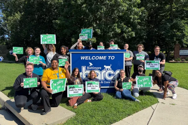 Group photo of BARCS Workers United (BWU)
