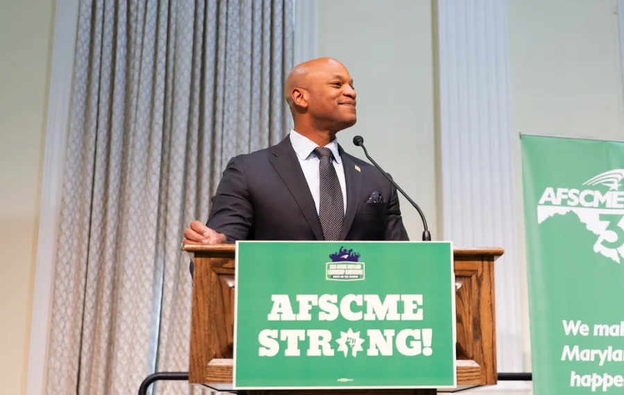 Maryland Governor Wes Moore addresses AFSCME members